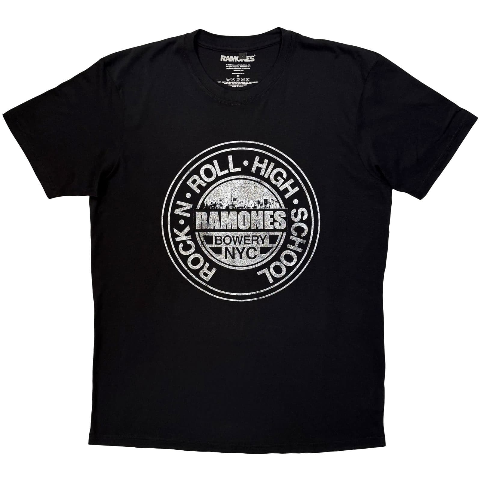 Tričko Ramones - Rock N' Roll High School, Unisex,Čierna,S