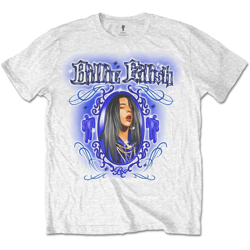 Tričko Billie Eilish - Airbrush, Unisex,Biela,M