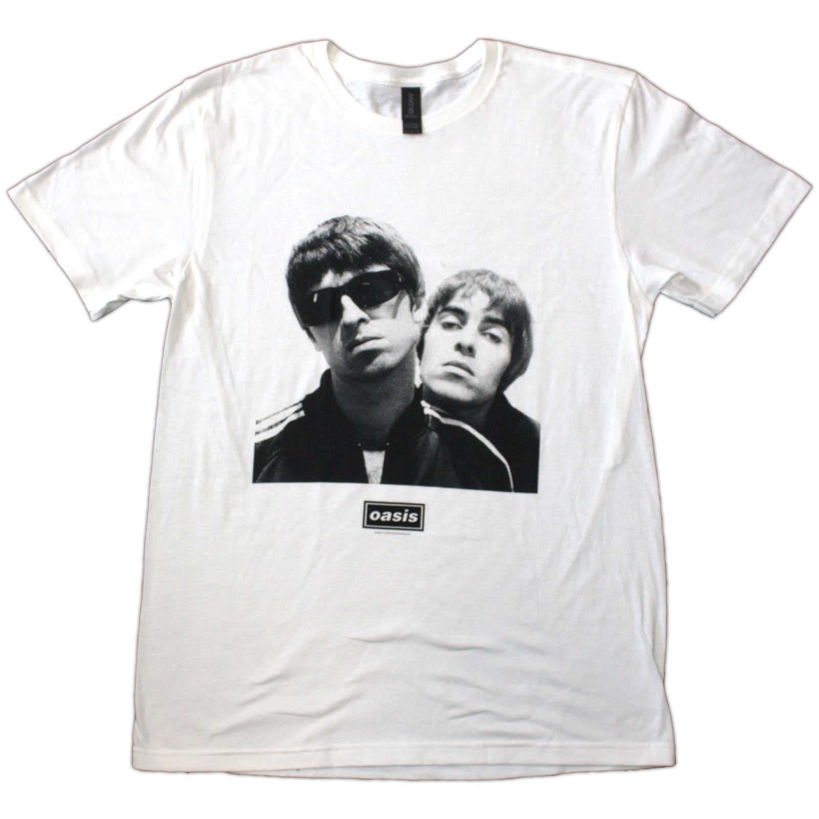 Tričko Oasis - Noel & Liam Square Photo, Unisex,Biela,M