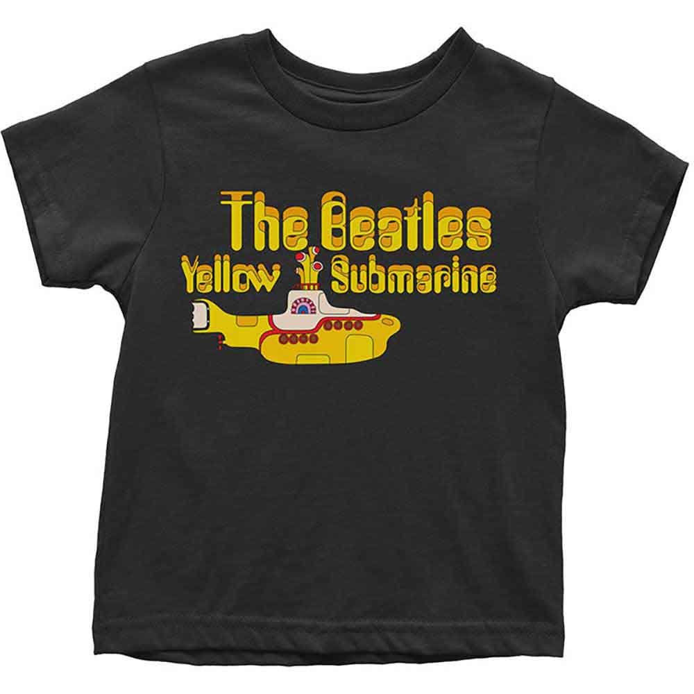 Tričko The Beatles - Yellow Submarine Logo & Sub, Dieťa,Čierna,4 roky
