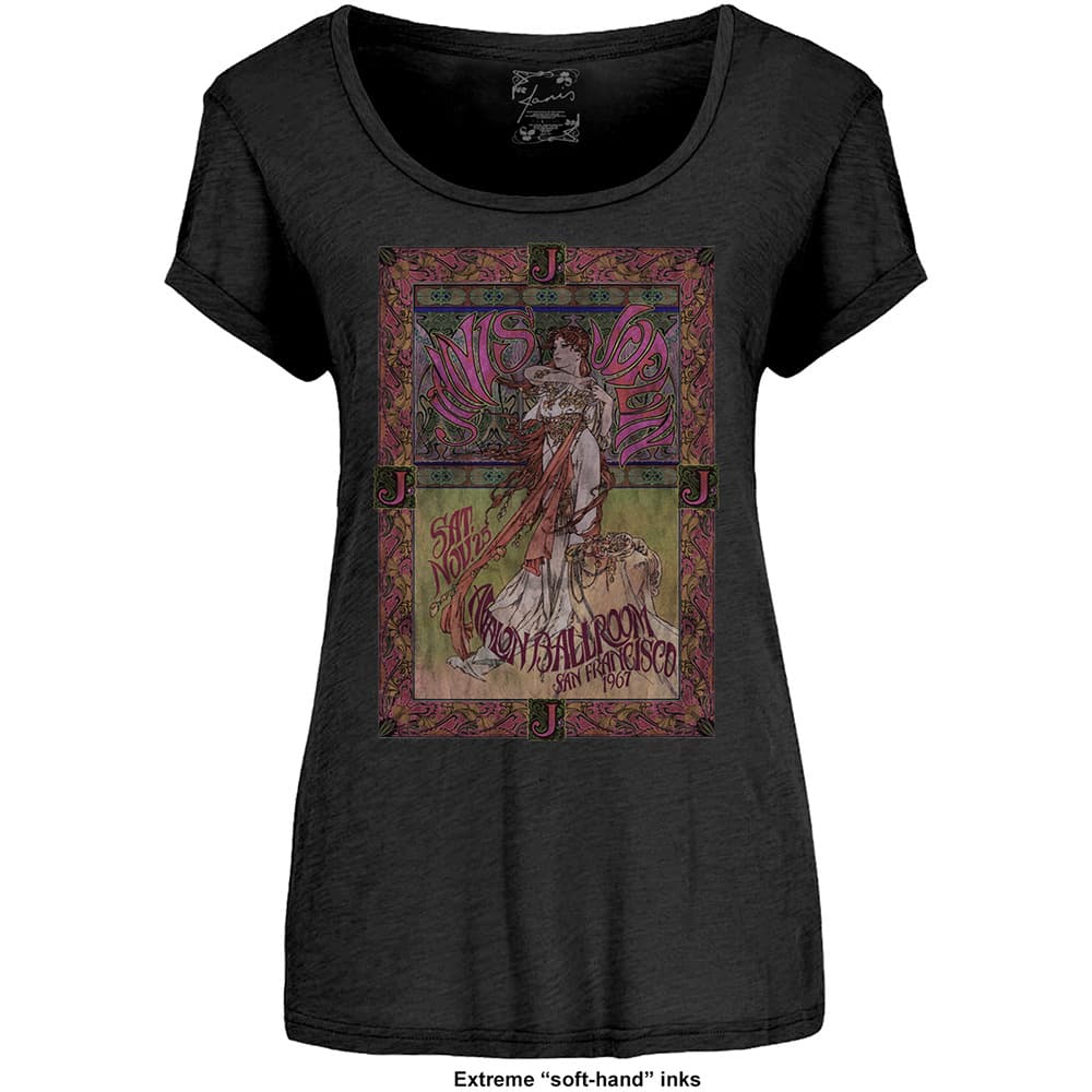 Tričko Janis Joplin - Avalon Ballroom '67, Žena,Čierna,S