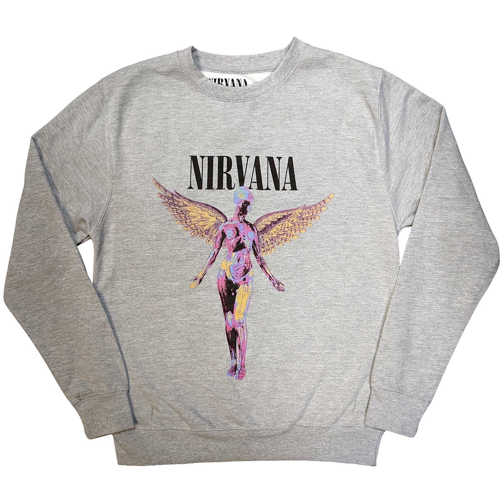 Crewneck Nirvana - In Utero, Unisex,Šedá,M