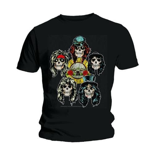 Tričko Guns N’ Roses - Vintage Heads, Unisex,Čierna,S