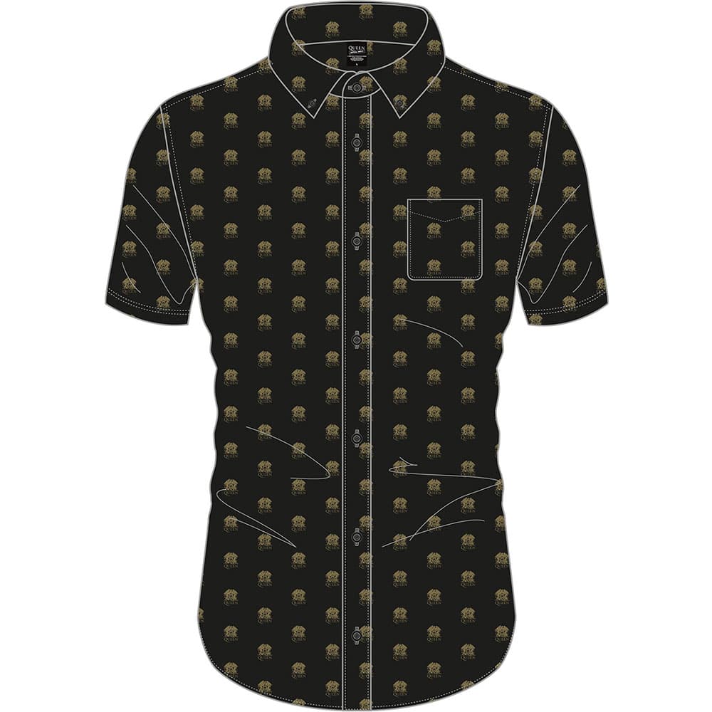 Košeľa Queen - Crest Pattern, Unisex,Čierna,XXL