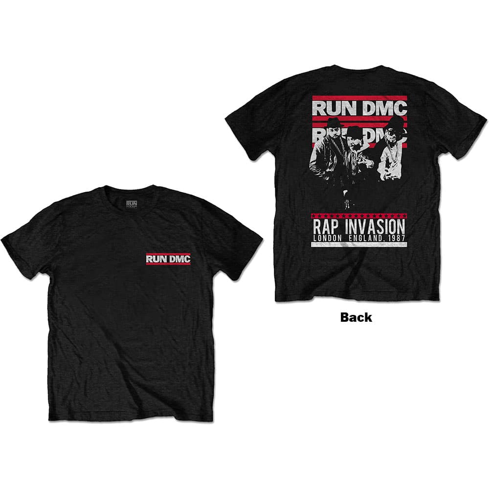 Tričko Run-DMC - Rap Invasion, Unisex,Čierna,L