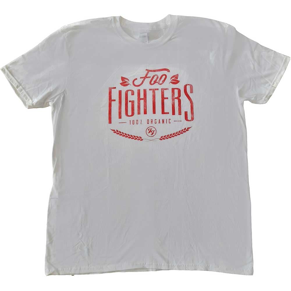 Tričko Foo Fighters - 100% Organic, Unisex,Biela,S