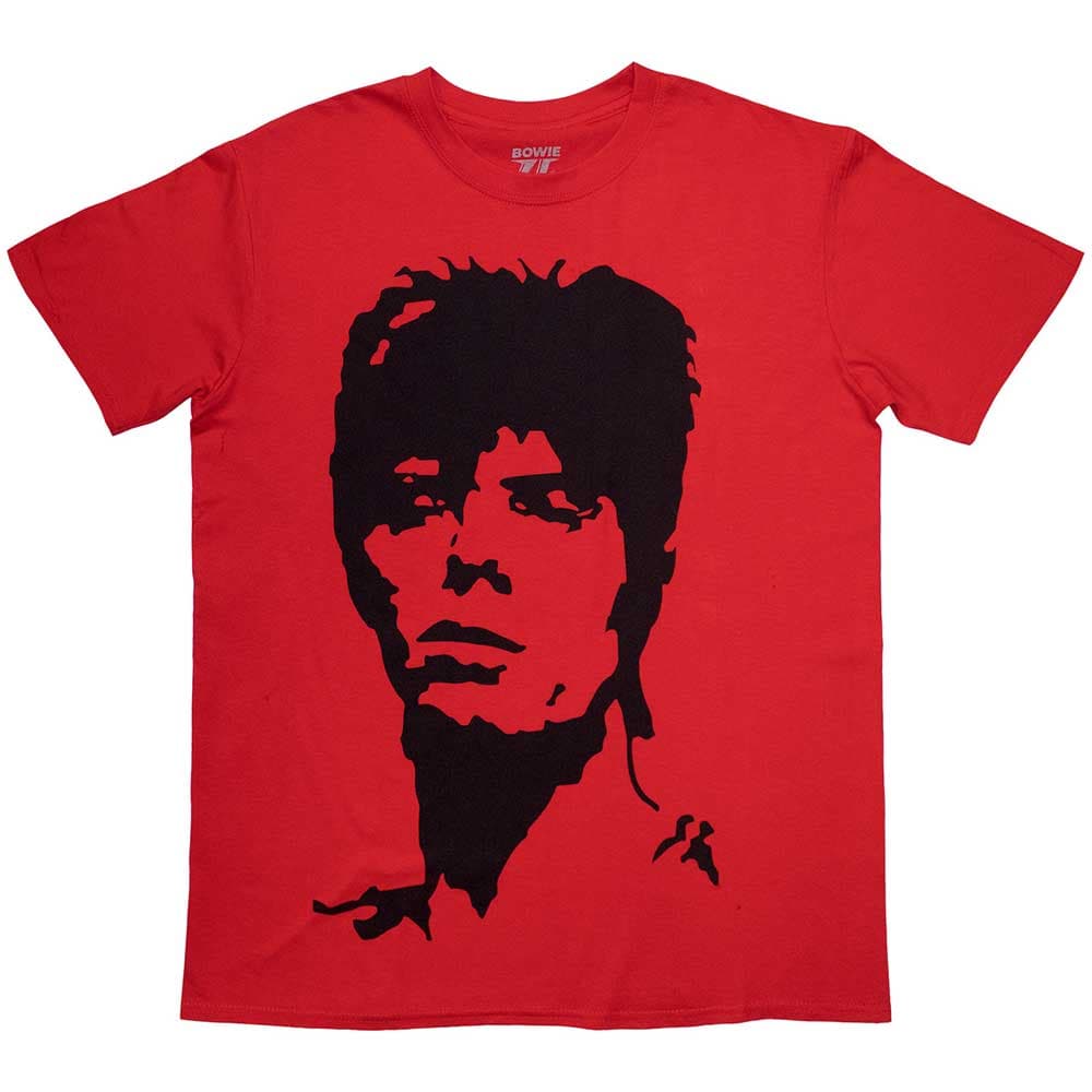 Tričko David Bowie - 1973 Monochrome, Unisex,Červená,M