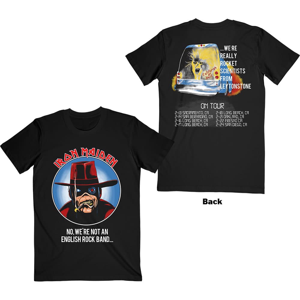 Tričko Iron Maiden - Not An English Rock Band, Unisex,Čierna,S