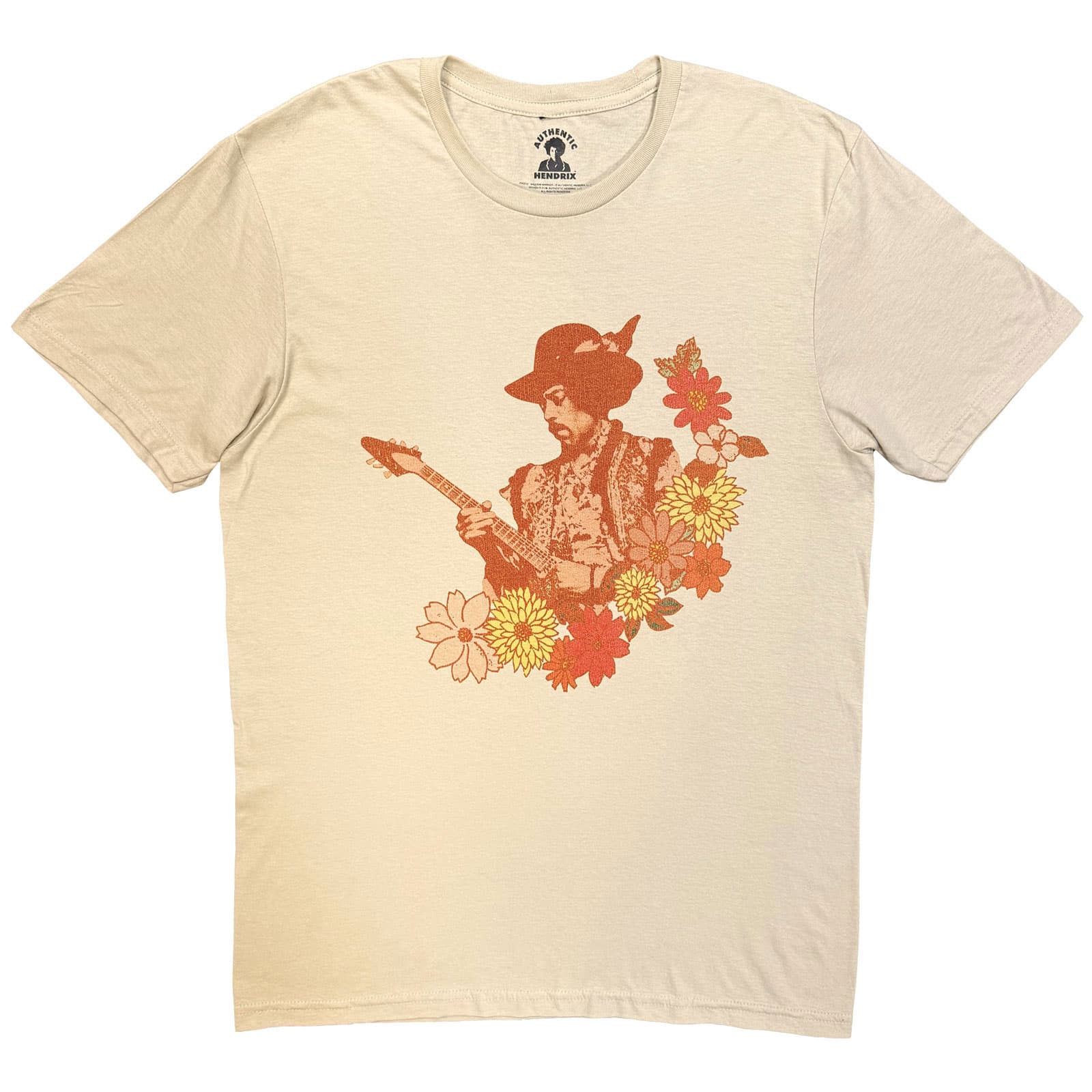 Tričko Jimi Hendrix - Spring, Unisex,Natural,L