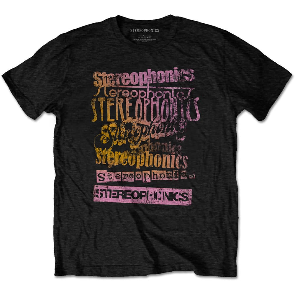 Tričko Stereophonics - Logos, Unisex,Čierna,M