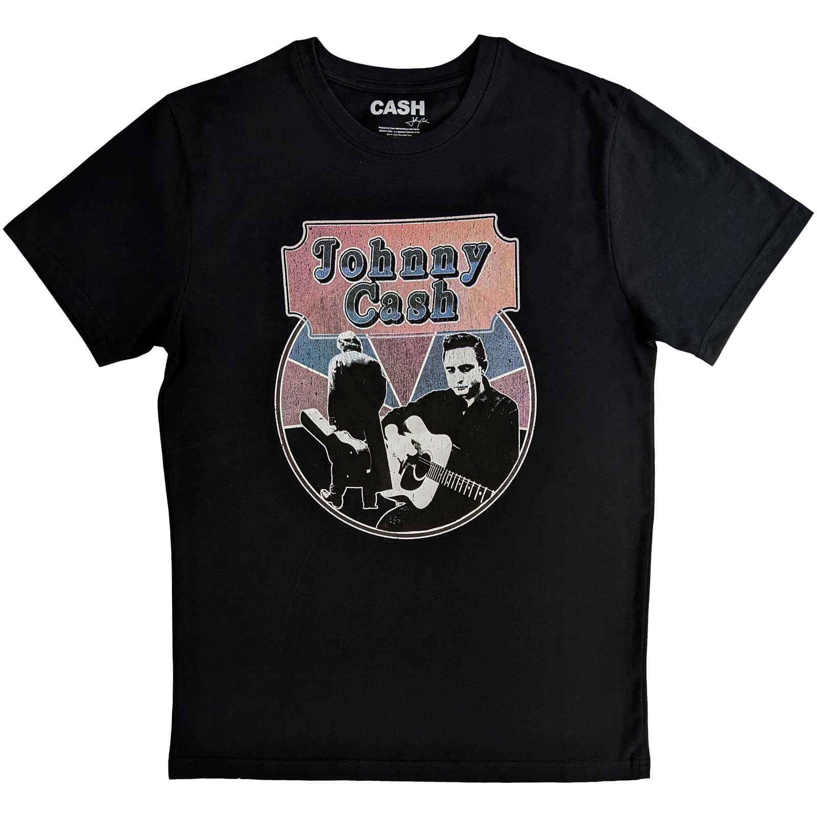 Tričko Johnny Cash - Walking Guitar & Front On, Unisex,Čierna,M