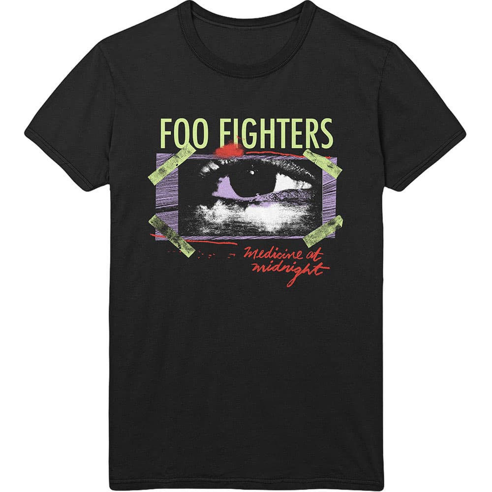 Tričko Foo Fighters - Medicine At Midnight Taped, Unisex,Čierna,M