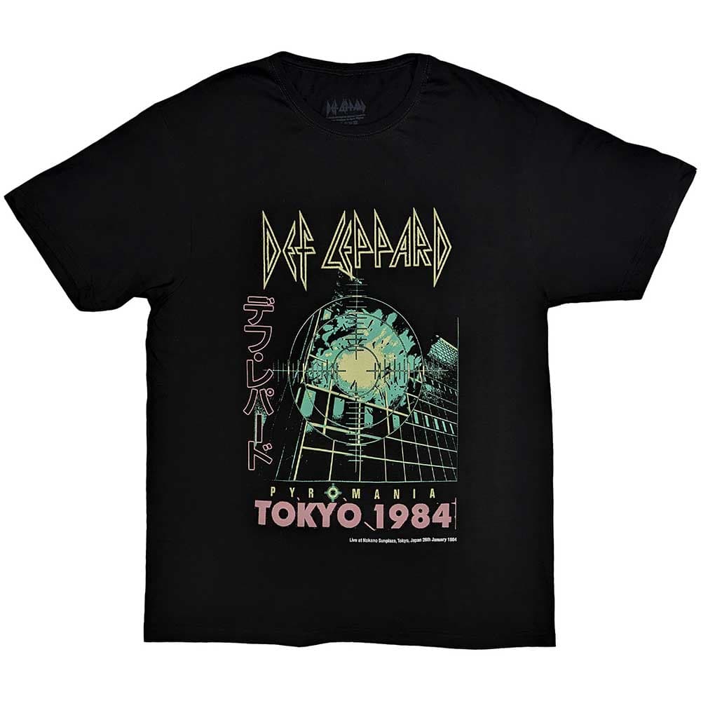 Tričko Def Leppard - Tokyo, Unisex,Šedá,L