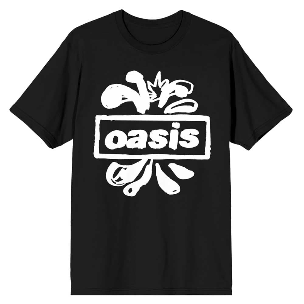 Tričko Oasis - Logo Splat, Unisex,Čierna,L