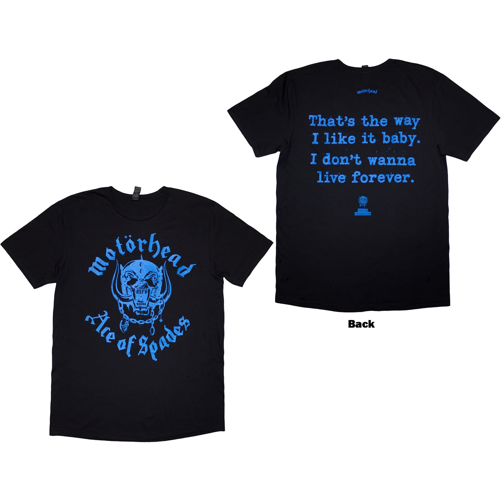 Tričko Motörhead - Ace Of Spades Lyric, Unisex,Čierna,S
