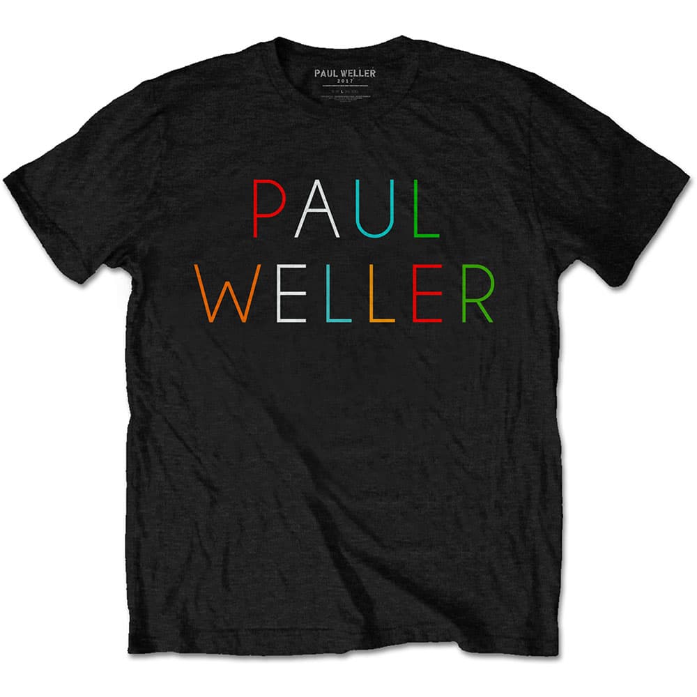 Tričko Paul Weller - Multicolour Logo, Unisex,Čierna,M