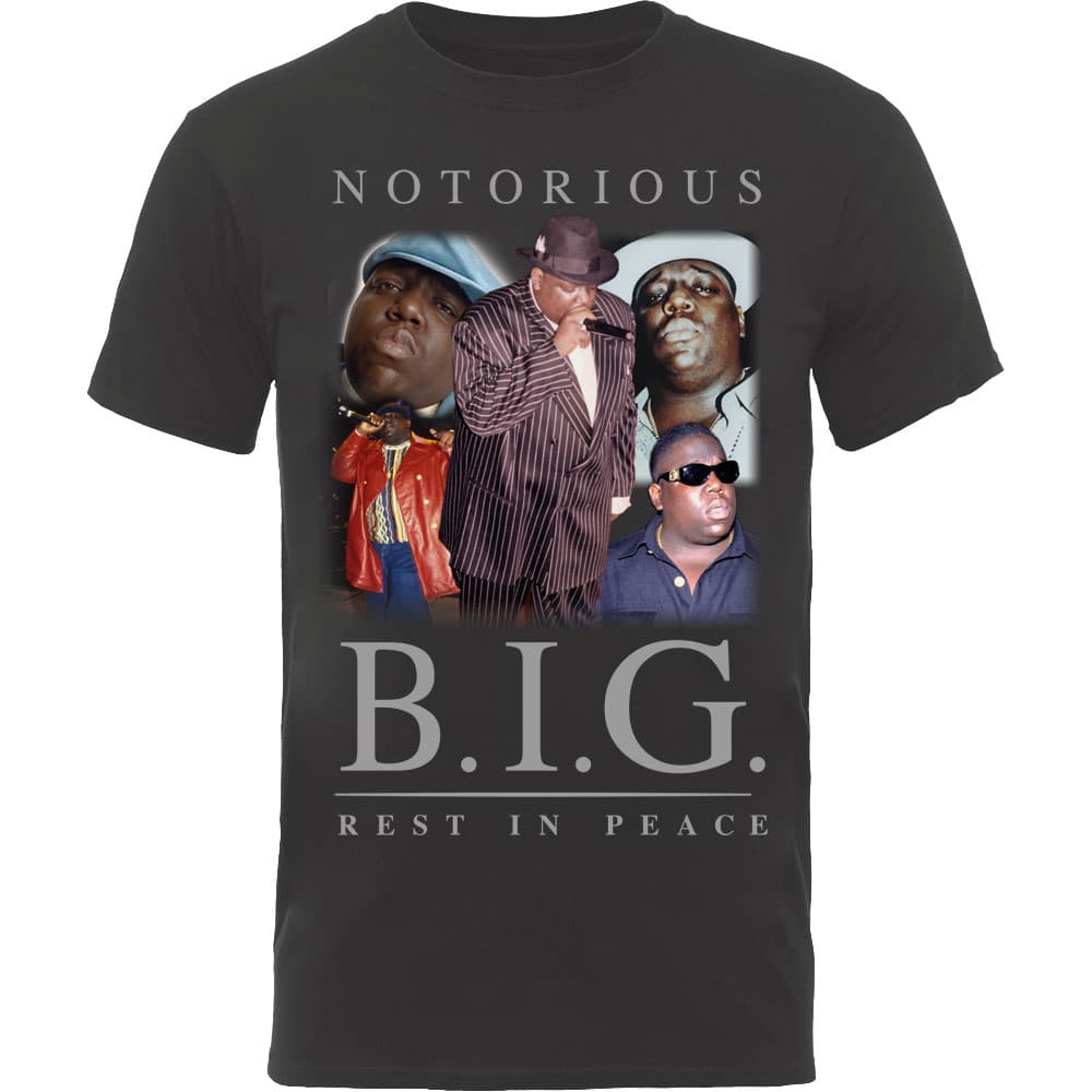 Tričko Biggie Smalls - Collage, Unisex,Čierna,S