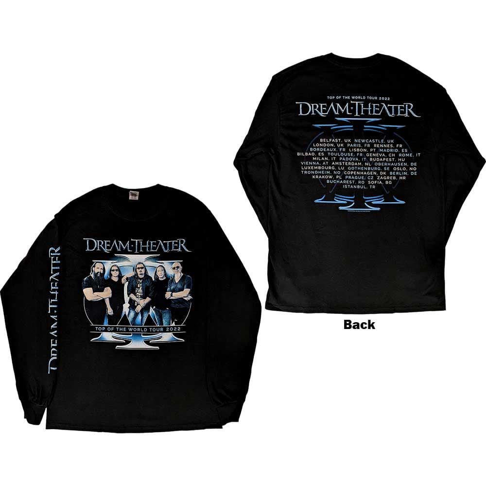 Tričko s dlhým rukávom Dream Theater - Band Photo TOTW Tour 2022, Unisex,Čierna,S