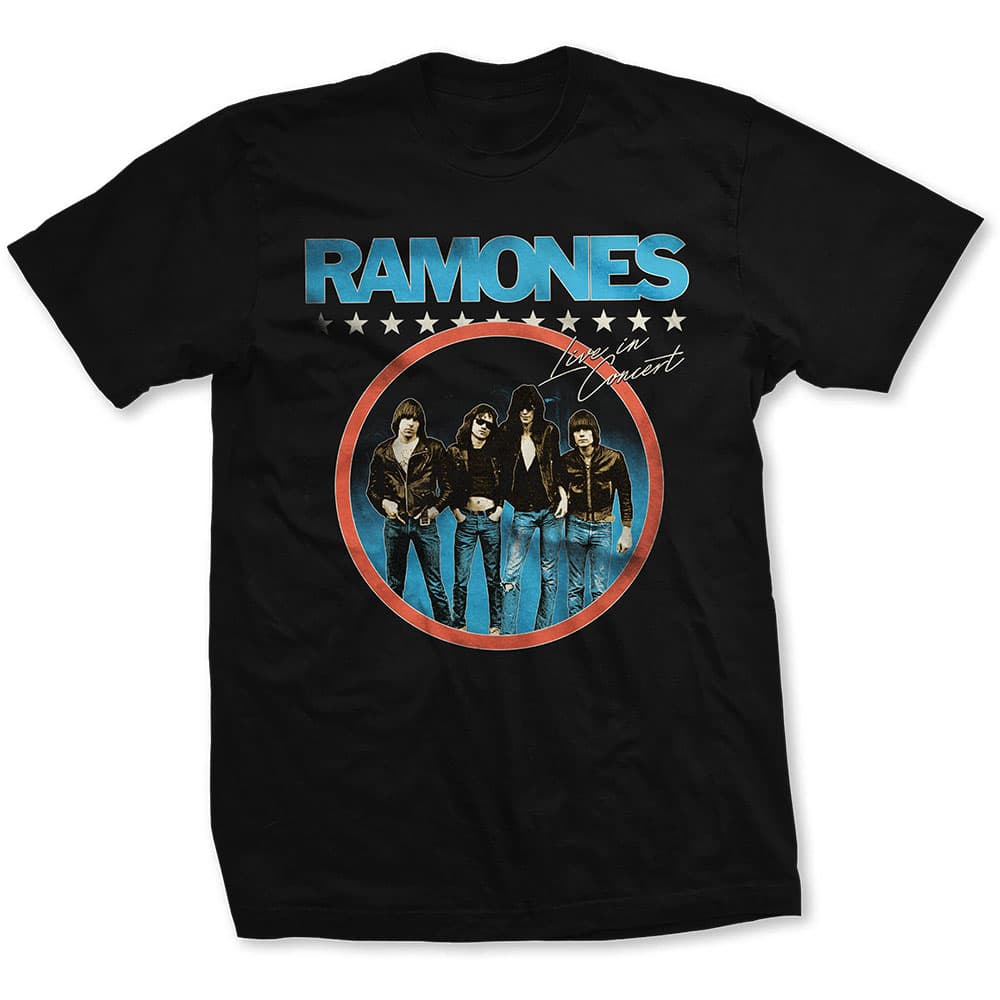 Tričko Ramones - Circle Photo, Unisex,Čierna,M