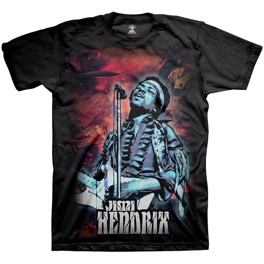 Tričko Jimi Hendrix - Universe, Unisex,Čierna,M