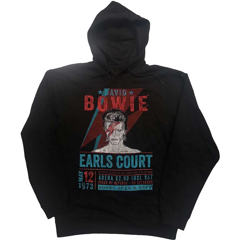 Mikina David Bowie - Earls Court '73, Unisex,Čierna,M