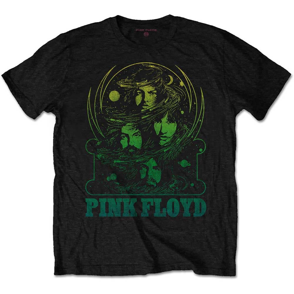 Tričko Pink Floyd - Green Swirl, Unisex,Čierna,S