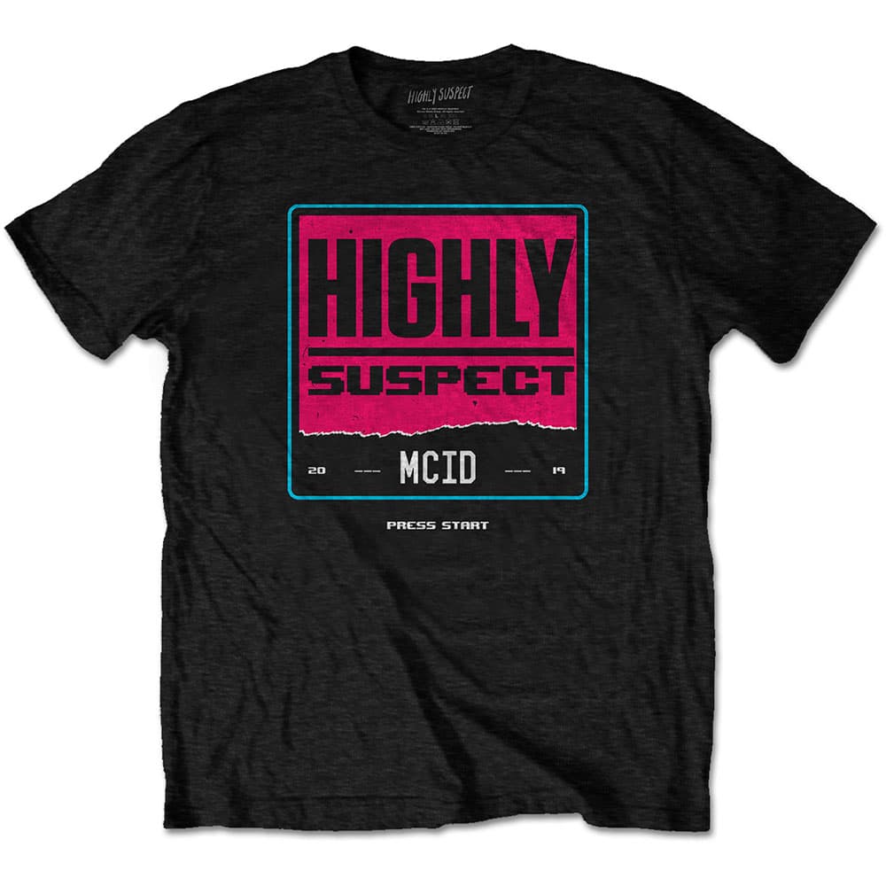 Tričko Highly Suspect - Press Start, Unisex,Čierna,M