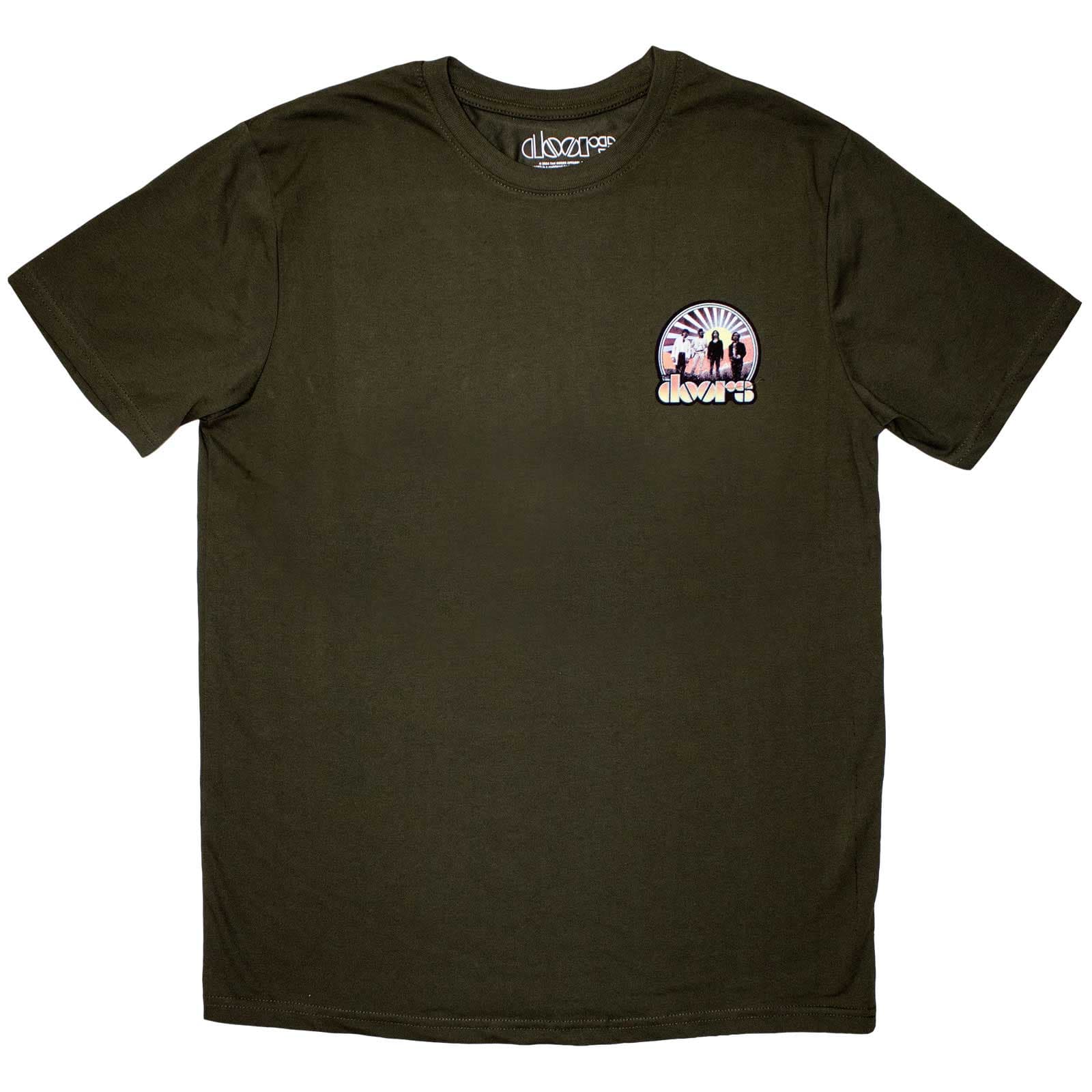 Tričko The Doors - Mini Sunrise, Unisex,Zelená,S