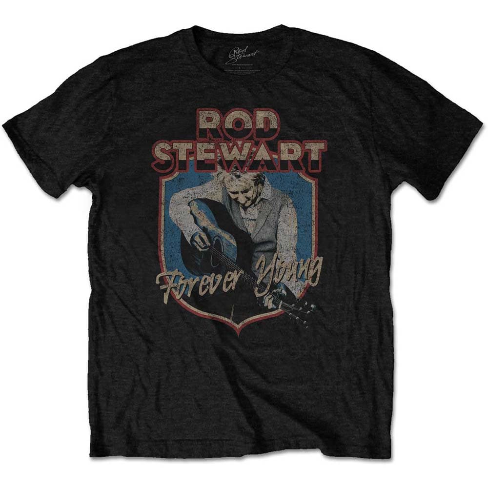 Tričko Rod Stewart - Forever Crest, Unisex,Čierna,M