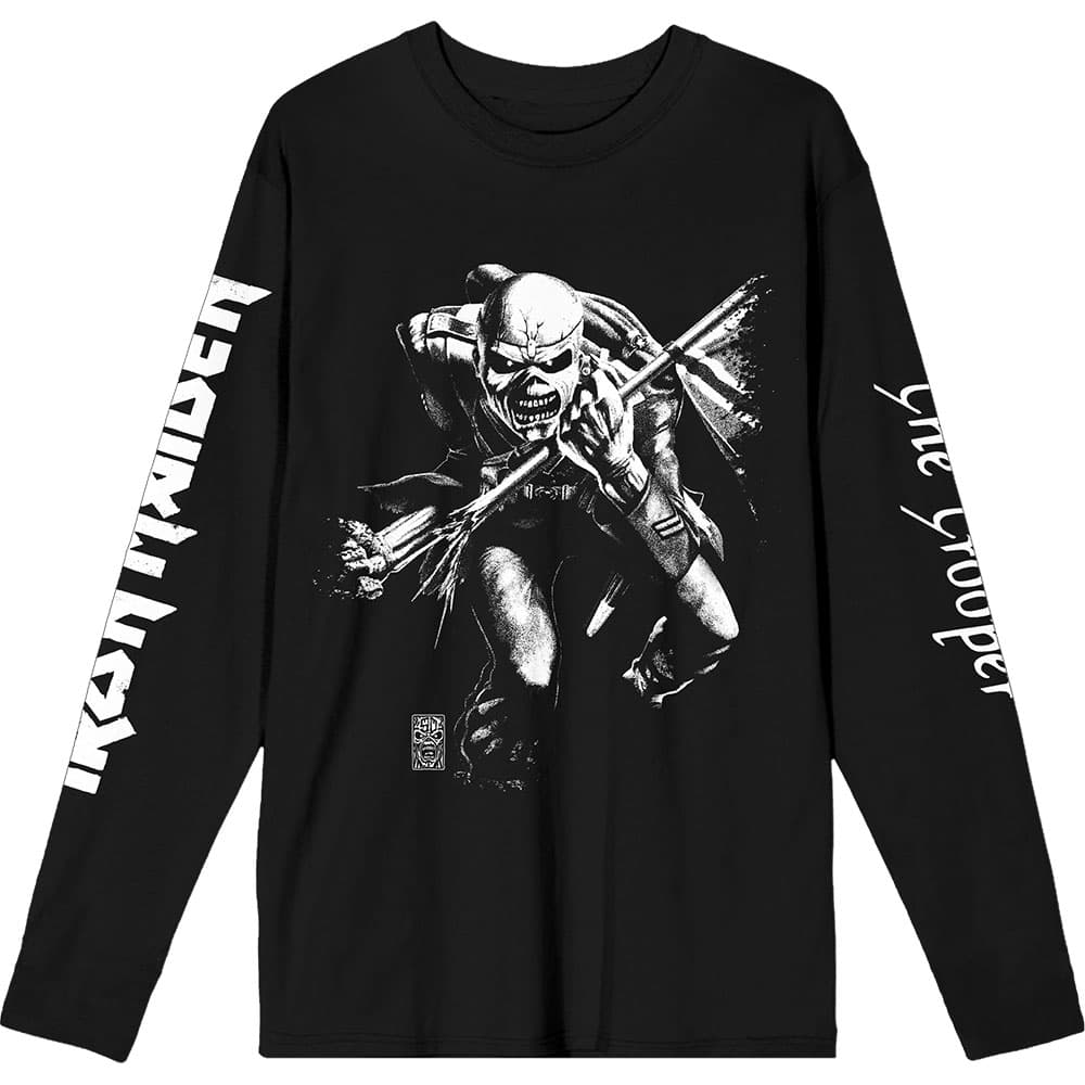 Tričko s dlhým rukávom Iron Maiden - 50 Trooper Isolated, Unisex,Čierna,M