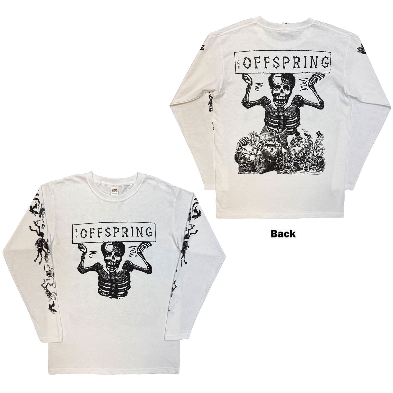 Tričko s dlhým rukávom The Offspring - Skeletons, Unisex,Biela,S