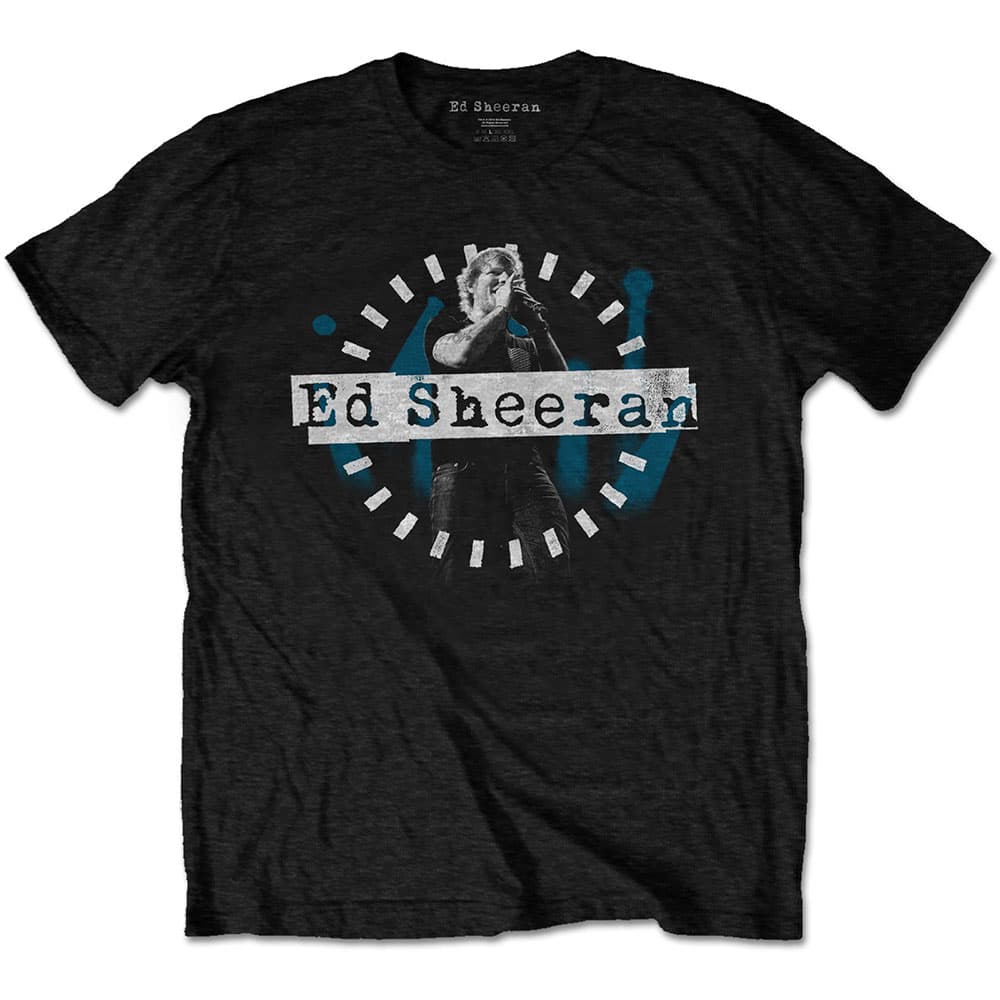 Tričko Ed Sheeran - Dashed Stage Photo, Unisex,Čierna,L