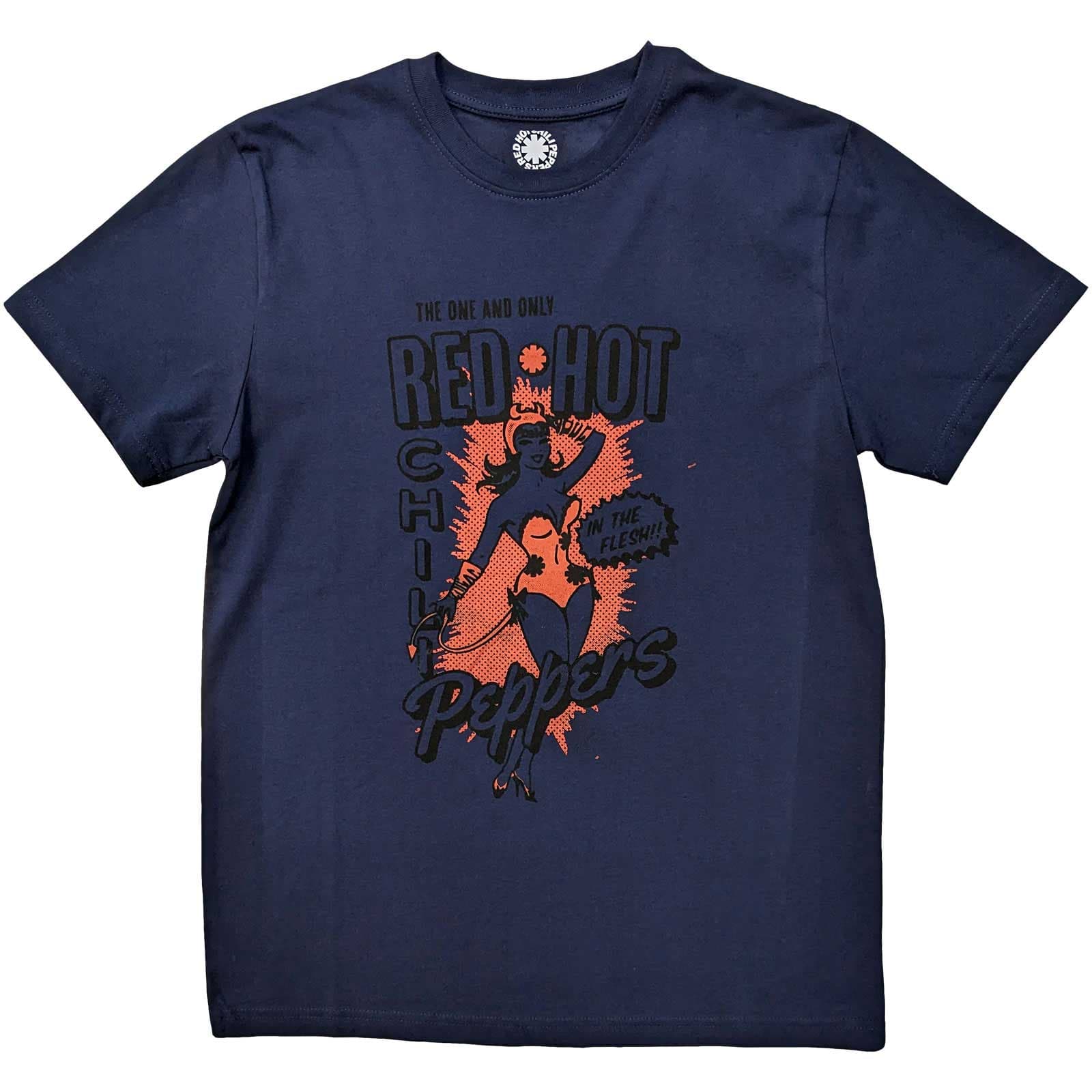 Tričko Red hot chili peppers - In The Flesh, Unisex,Modrá,M