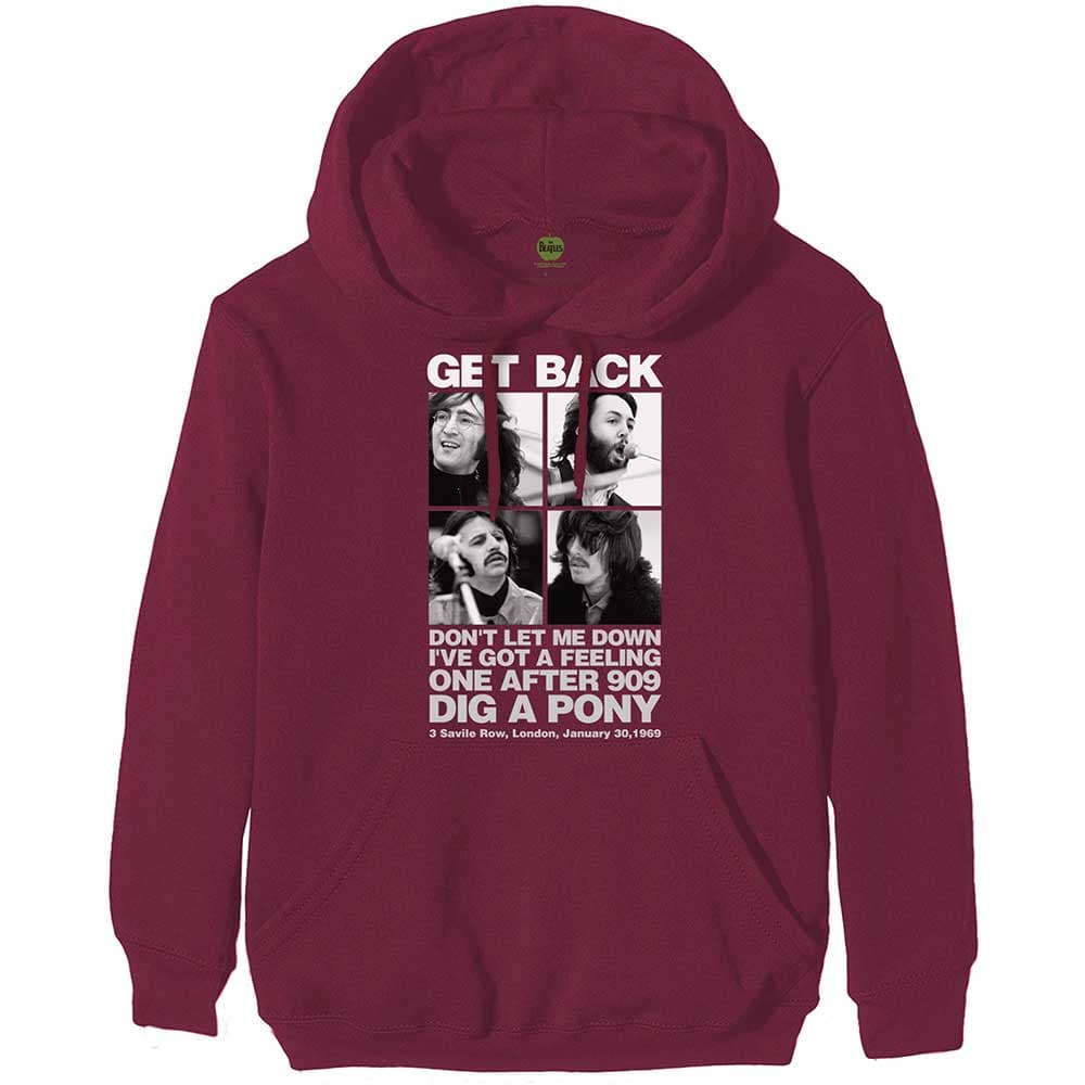 Mikina The Beatles - 3 Savile Row, Unisex,Červená,M