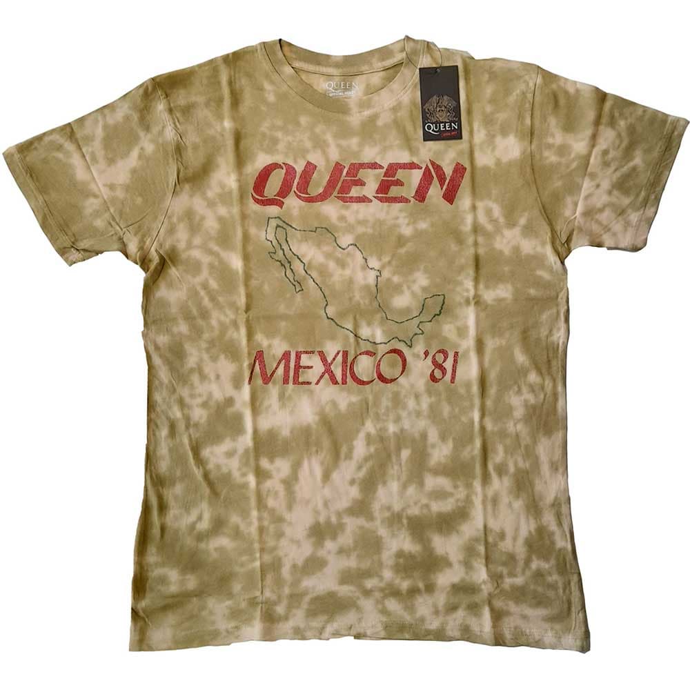 Tričko Queen - Mexico '81, Unisex,Natural,M