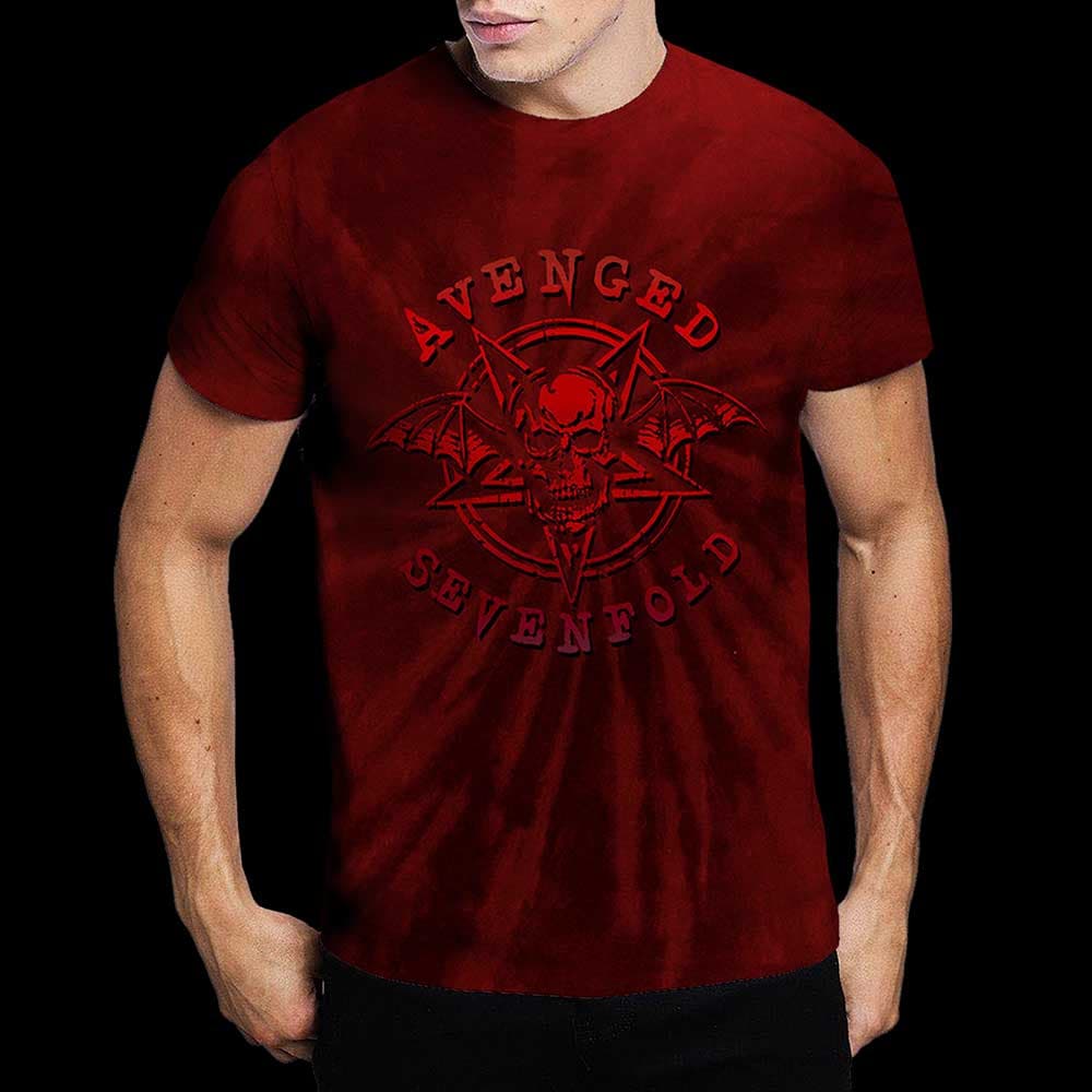 Tričko Avenged Sevenfold A7X - Pent Up, Unisex,Červená,S
