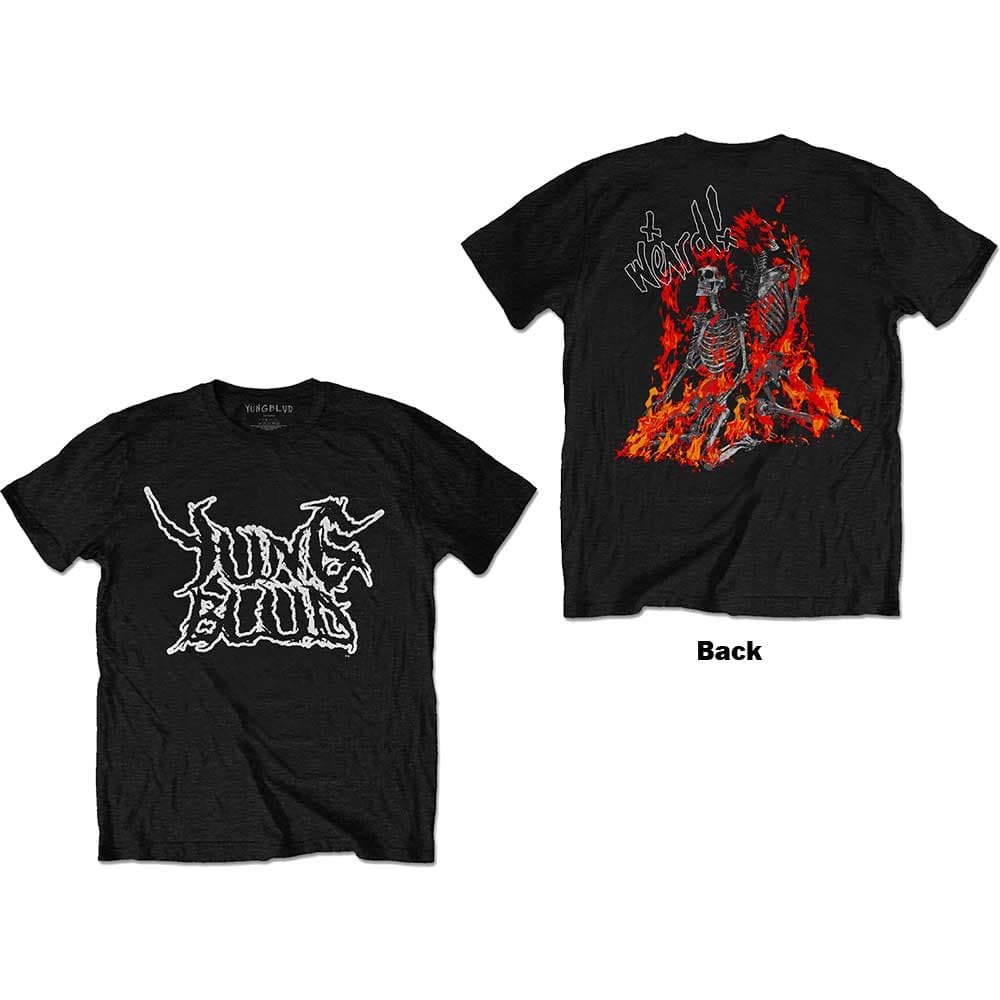 Tričko Yungblud - Weird Flaming Skeletons, Unisex,Čierna,M
