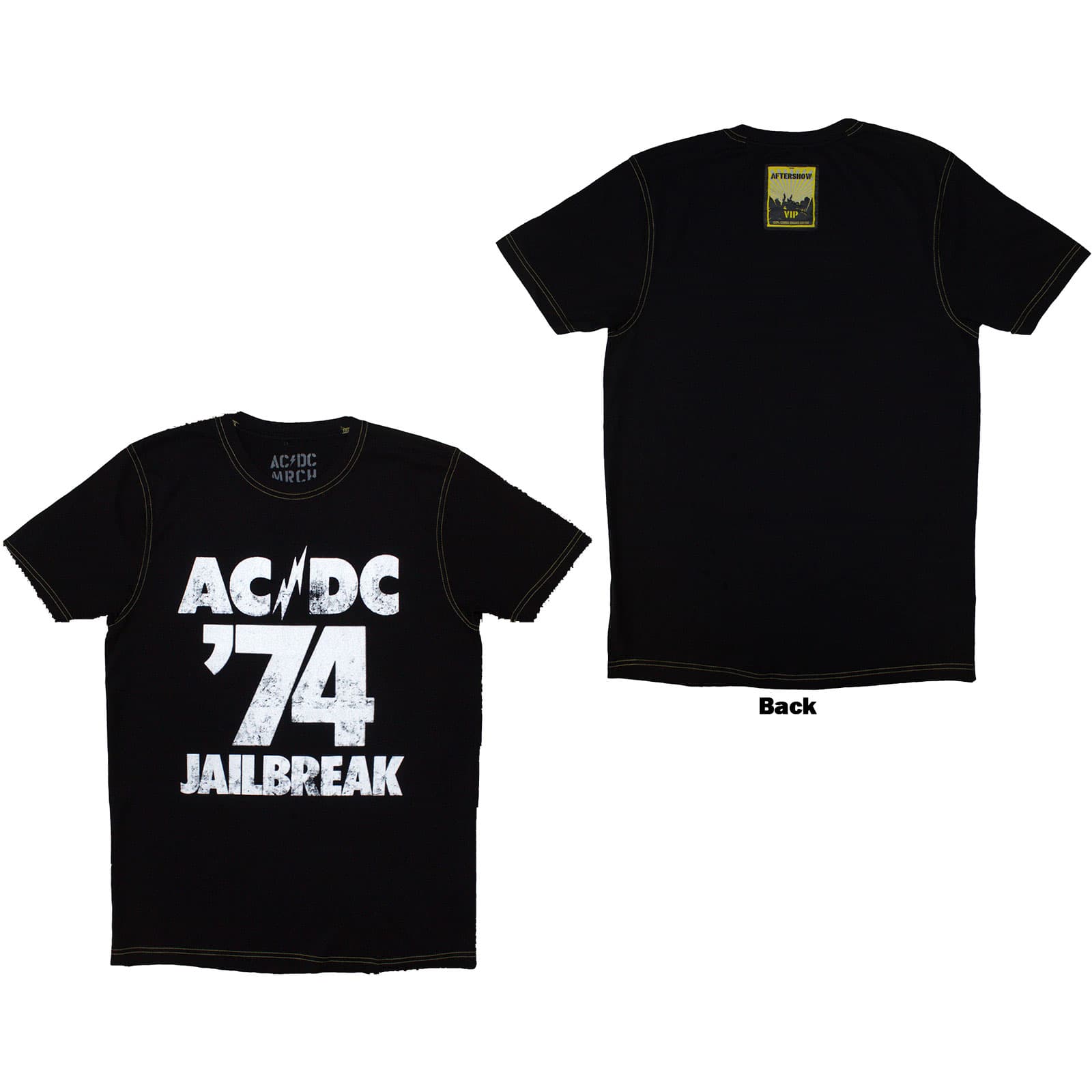 Tričko AC/DC - 74 Jailbreak, Unisex,Čierna,M