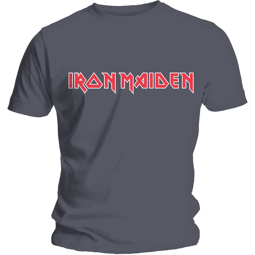 Tričko Iron Maiden - Classic Logo, Unisex,Šedá,M