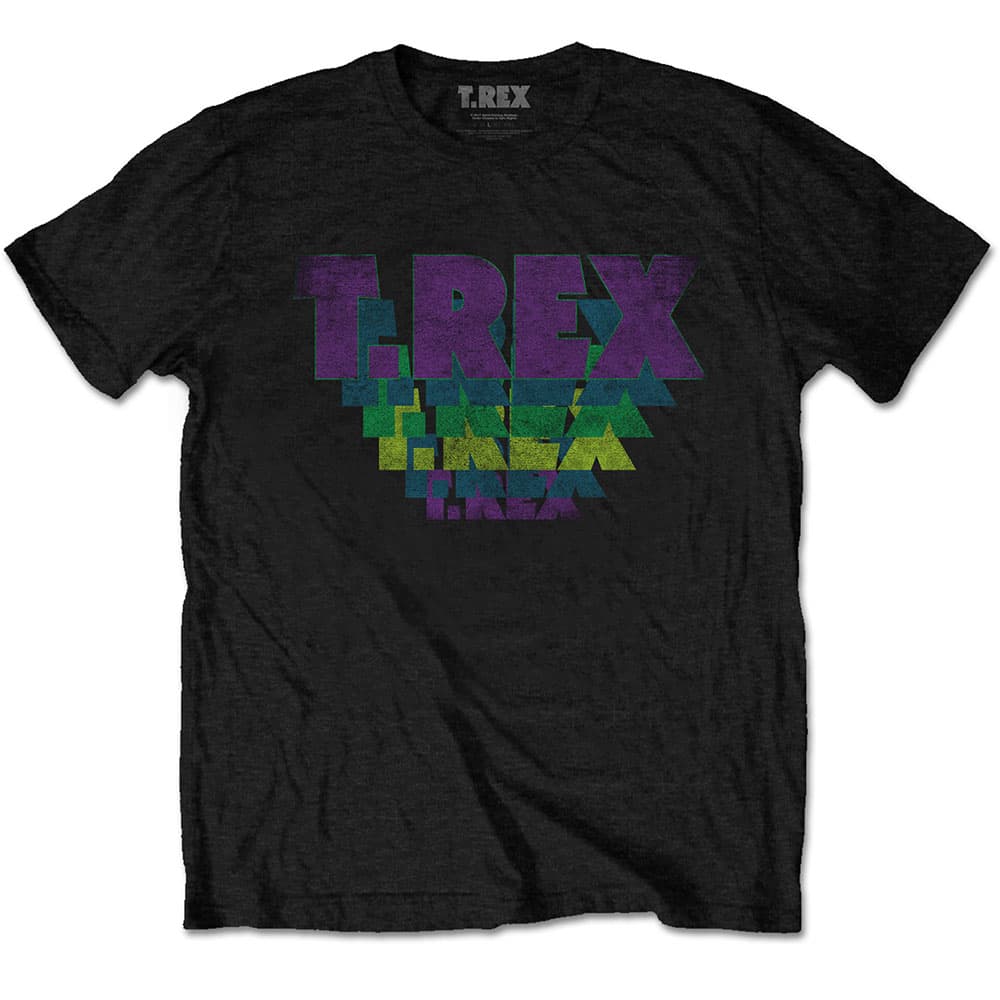 Tričko T. Rex - Stacked Logo, Unisex,Čierna,S
