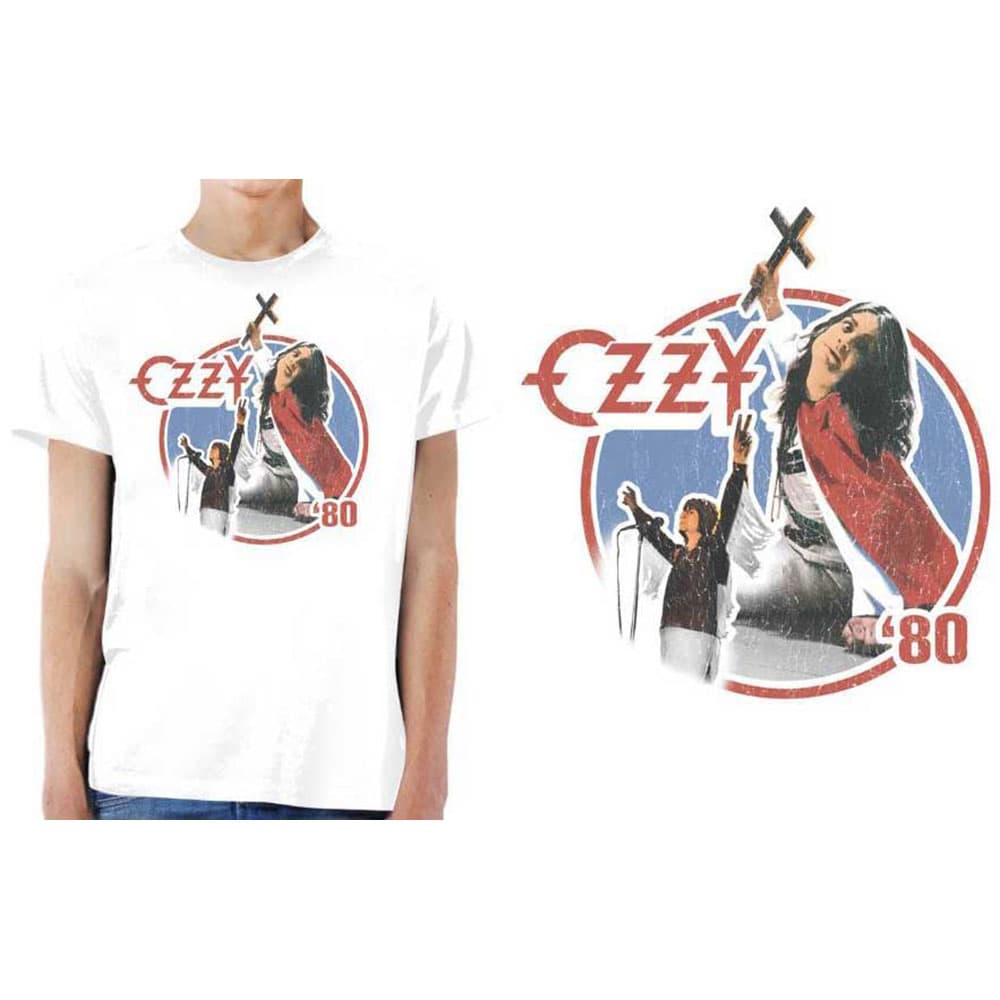 Tričko Ozzy Osbourne - Blizzard of Ozz '80, Unisex,Biela,M