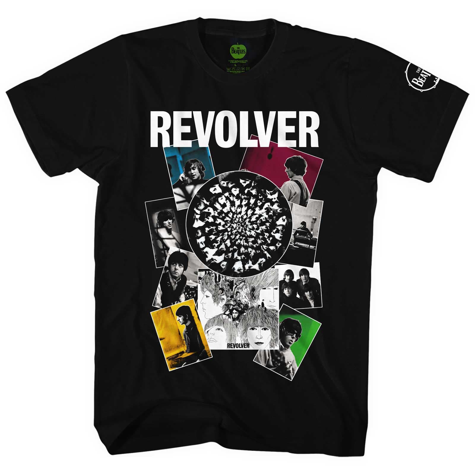 Tričko The Beatles - Revolver Montage, Unisex,Čierna,M