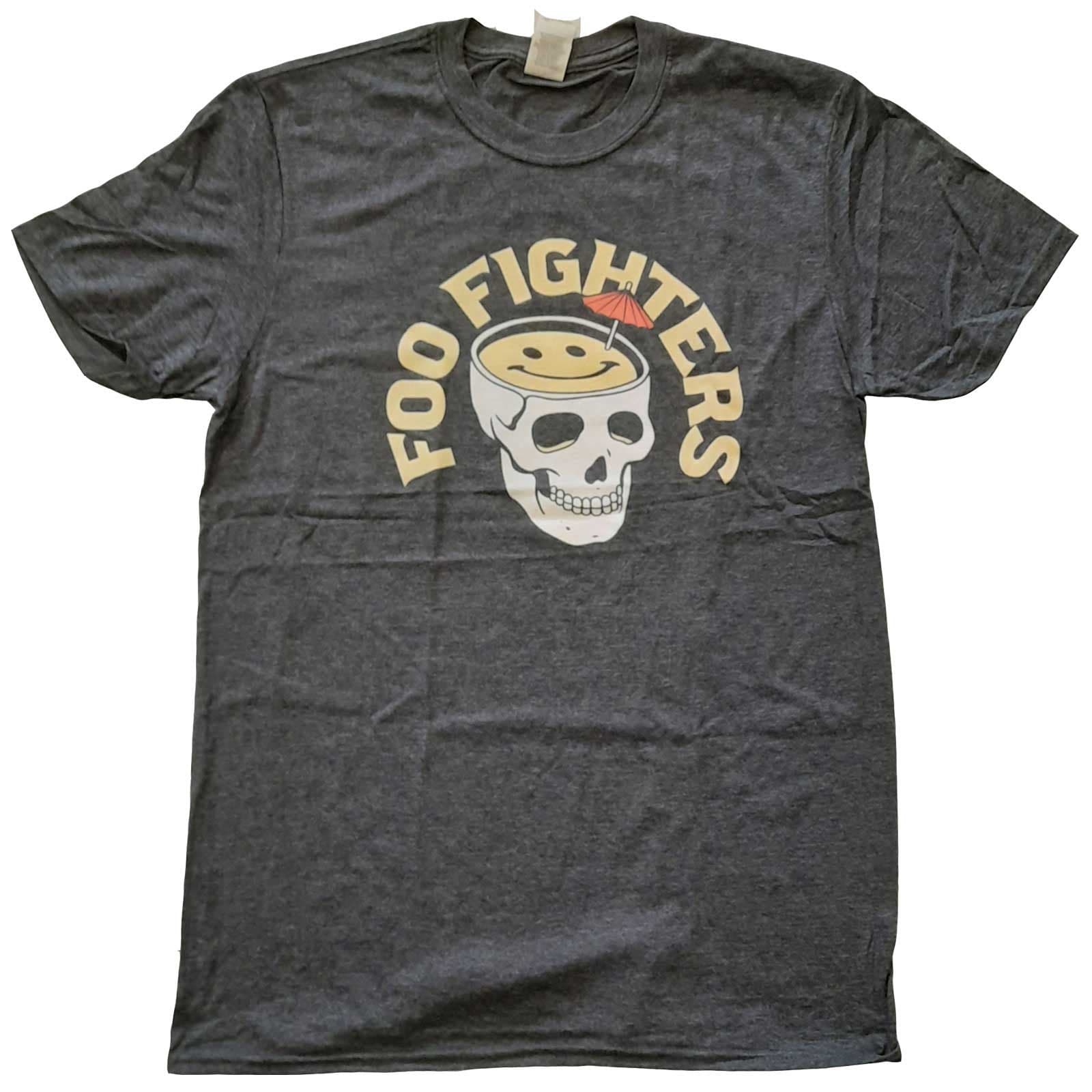 Tričko Foo Fighters - Skull Cocktail, Unisex,Šedá,XL
