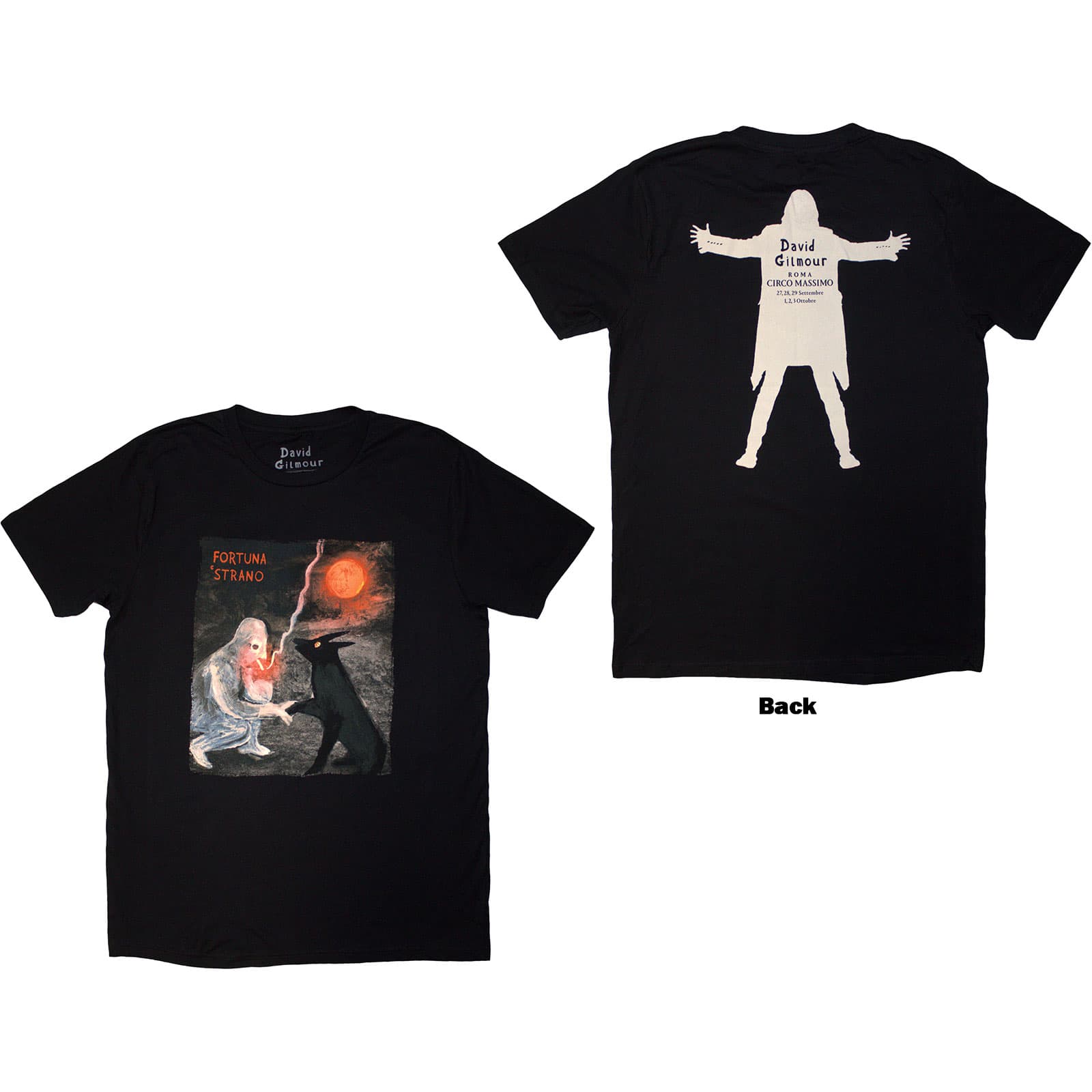 Tričko David Gilmour - Luck & Strange Fortuna E Strano, Unisex,Čierna,S