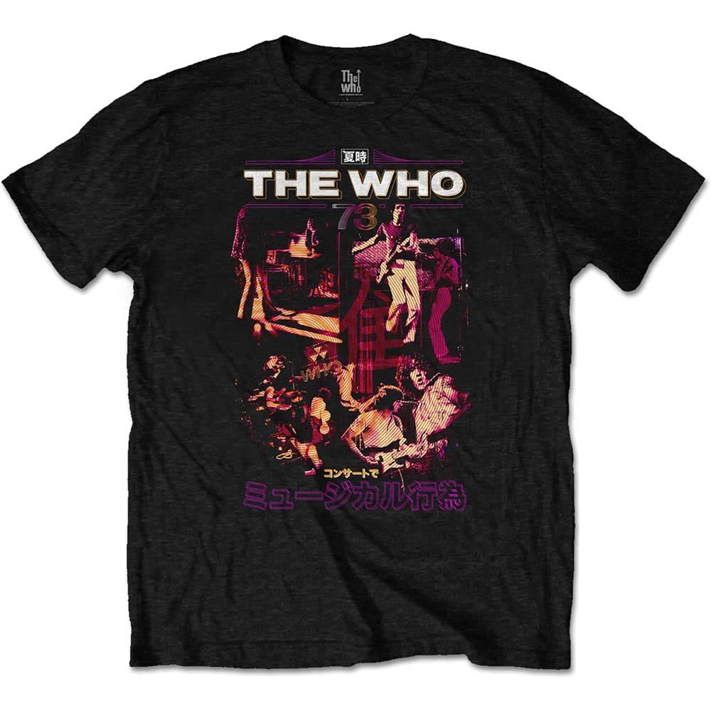 Tričko The Who - Japan '73, Unisex,Čierna,M