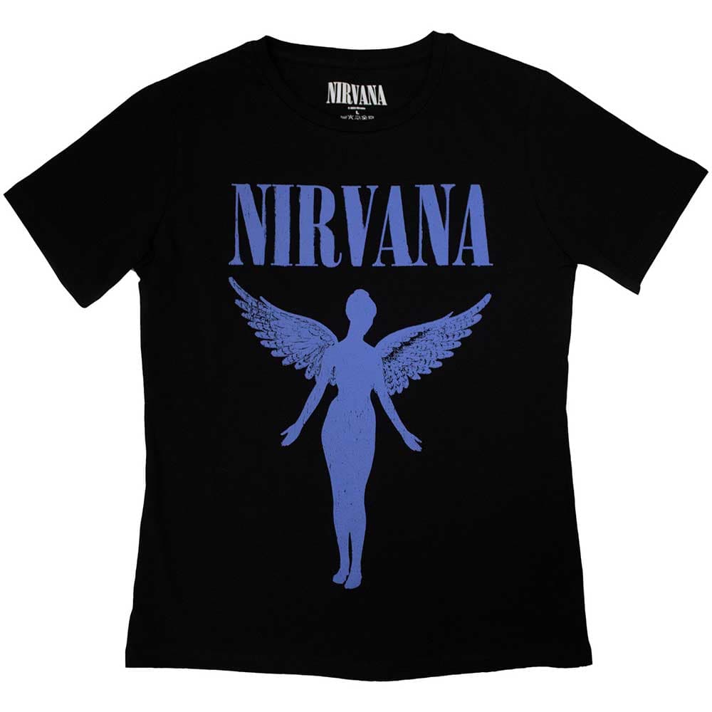Tričko Nirvana - Angelic Blue Mono, Žena,Čierna,S