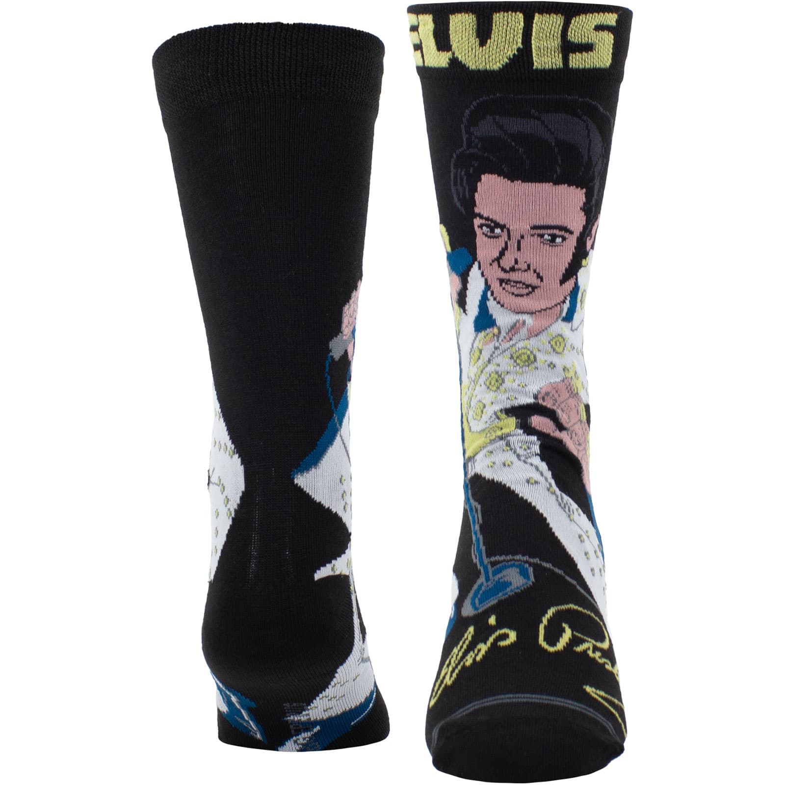 Ponožky Elvis Presley - Unisex Crew Socks: Cartoon (Black) (UK Size 6.5 - 11), Unisex,Čierna,Univerzálna