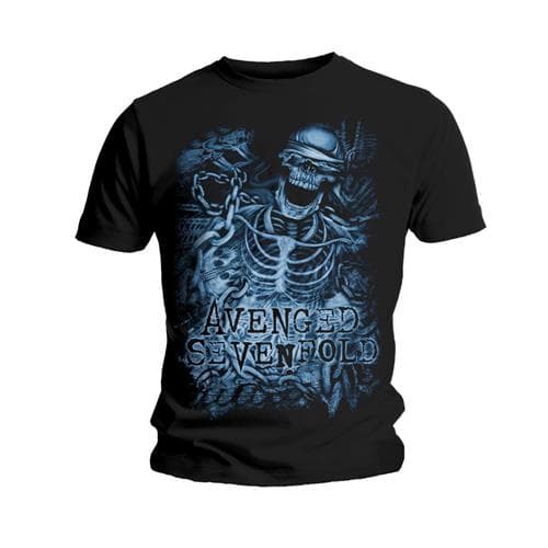 Tričko Avenged Sevenfold A7X - Chained Skeleton, Unisex,Čierna,M