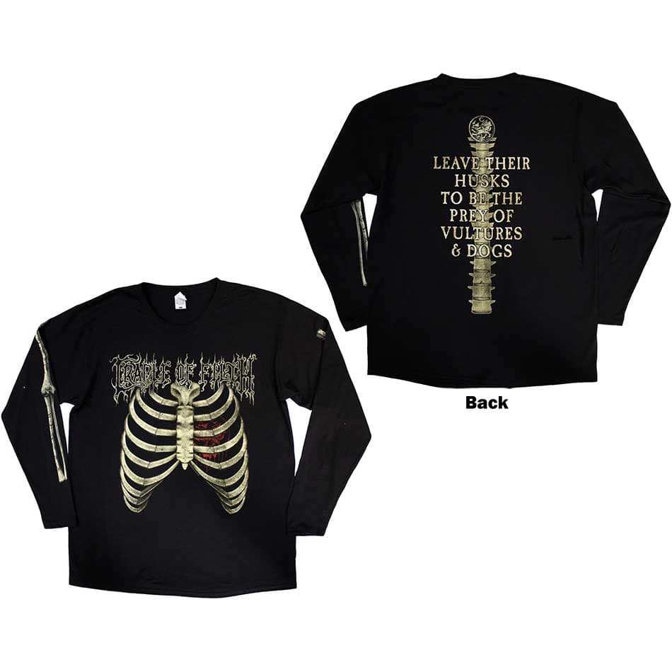 Tričko s dlhým rukávom Cradle of Filth - Skeleton, Unisex,Čierna,M