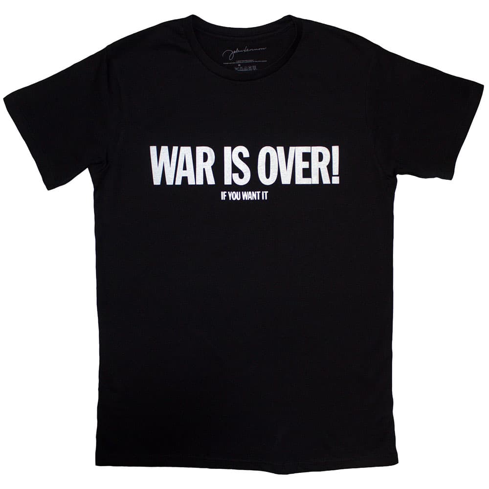 Tričko John Lennon - War Is Over, Unisex,Čierna,M